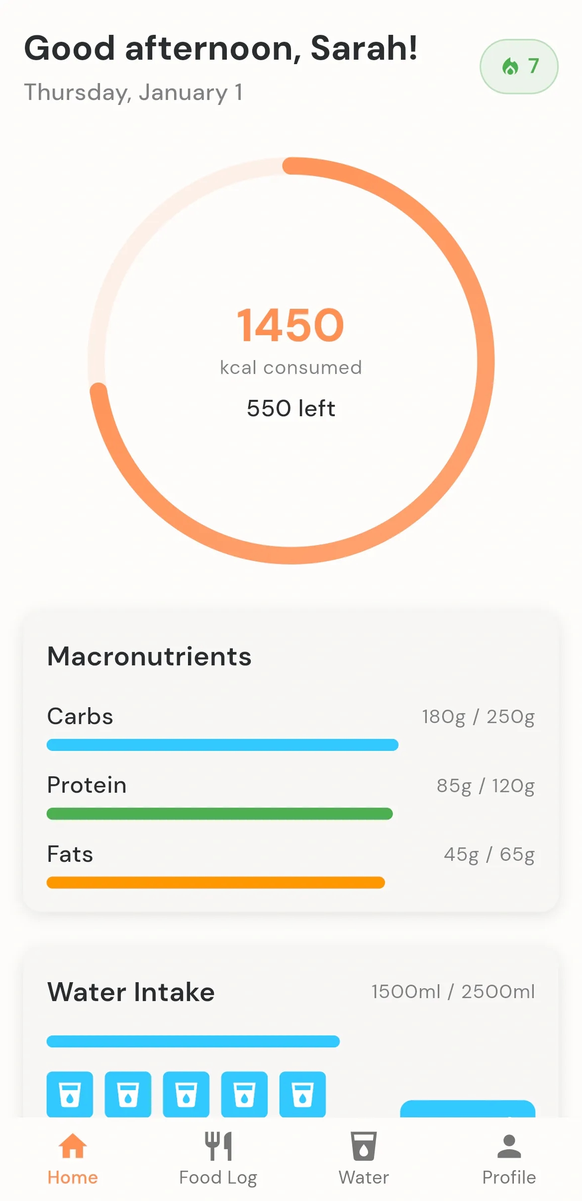 Calorie Tracker Preview 1