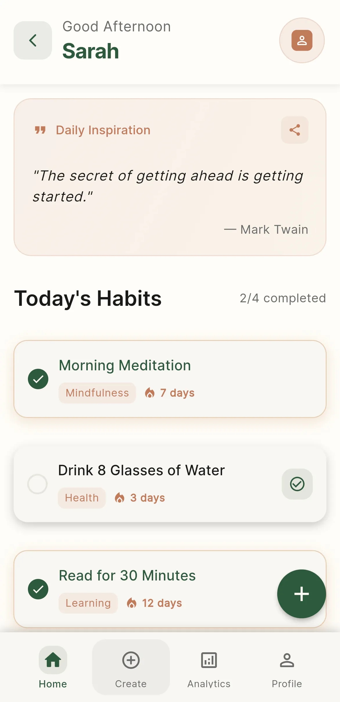 Habit Tracker Preview 2