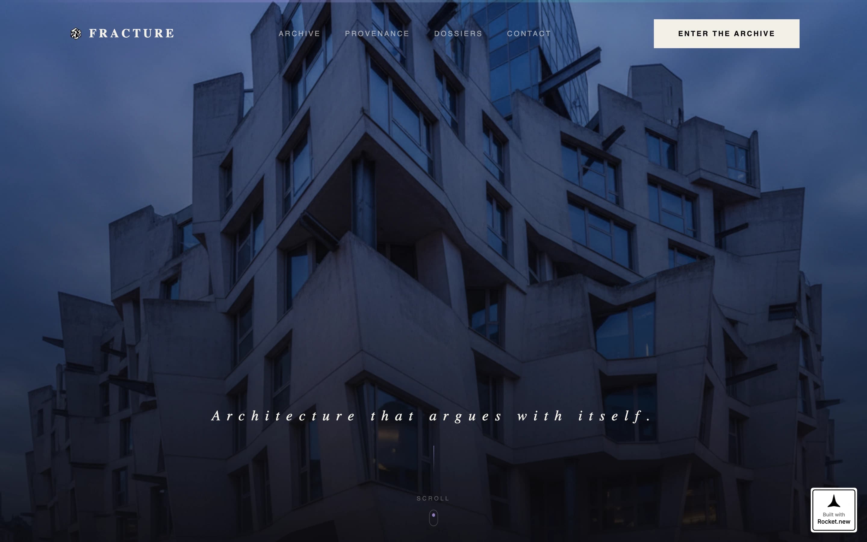 Fracture — Striking Abstract Art Landing Page Template