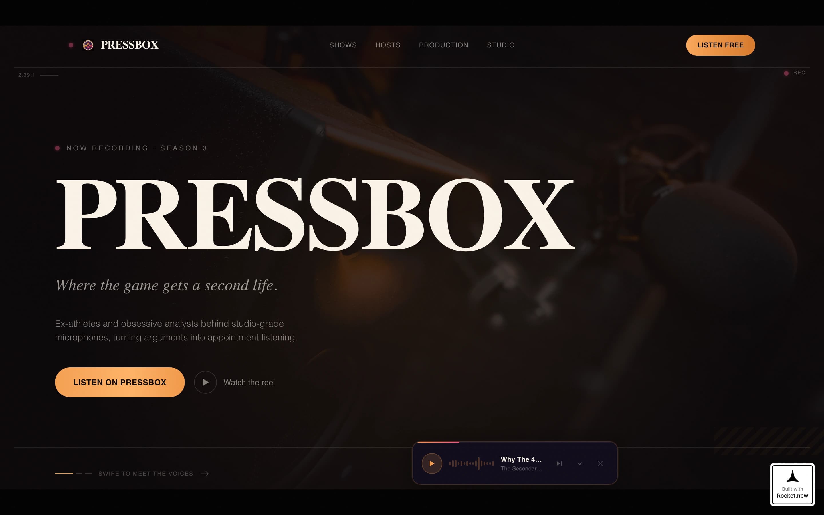 Broadcast — Dynamic Podcast Production Landing Page Template
