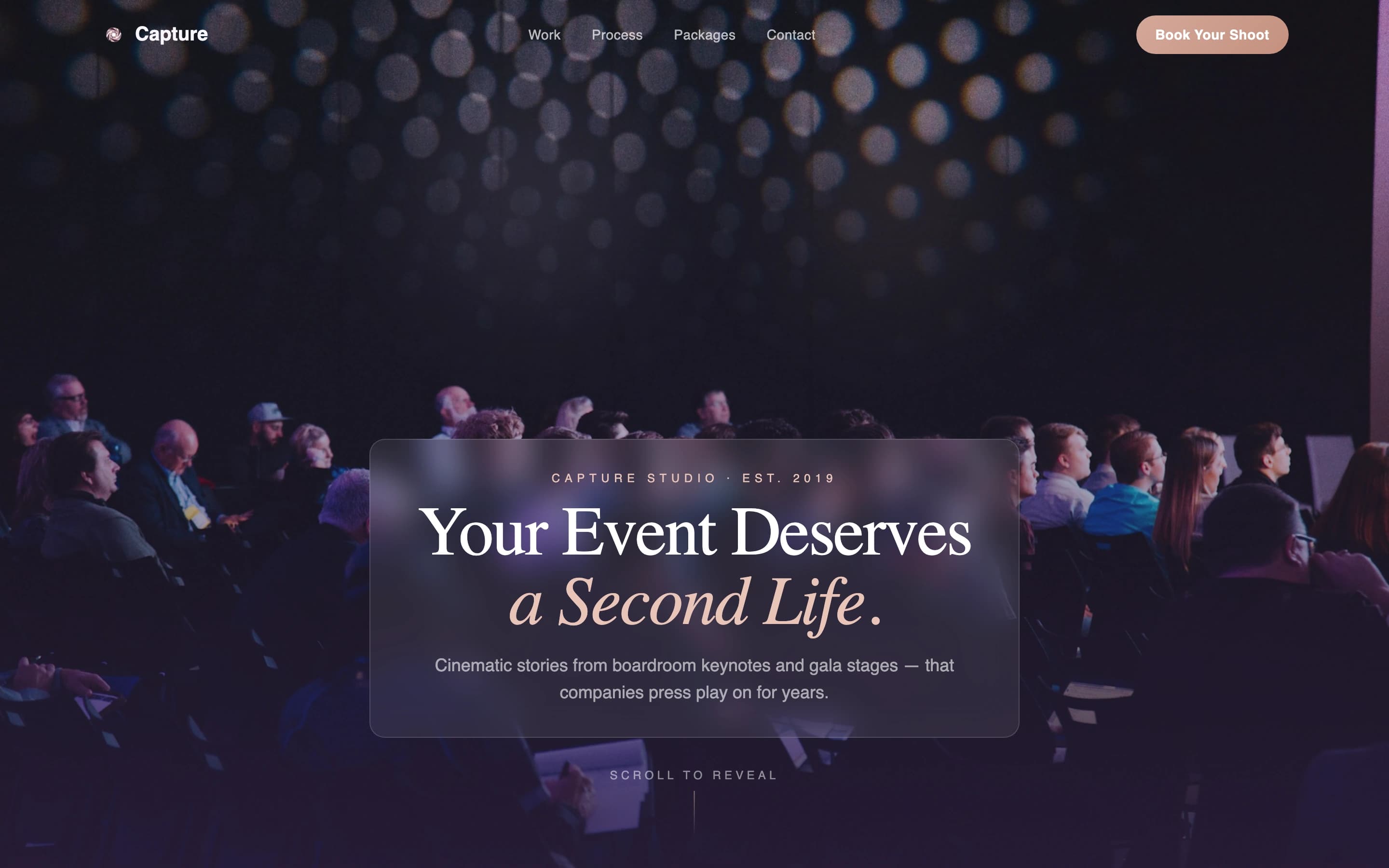 Corporate Event Videography Premium Booking Website Template