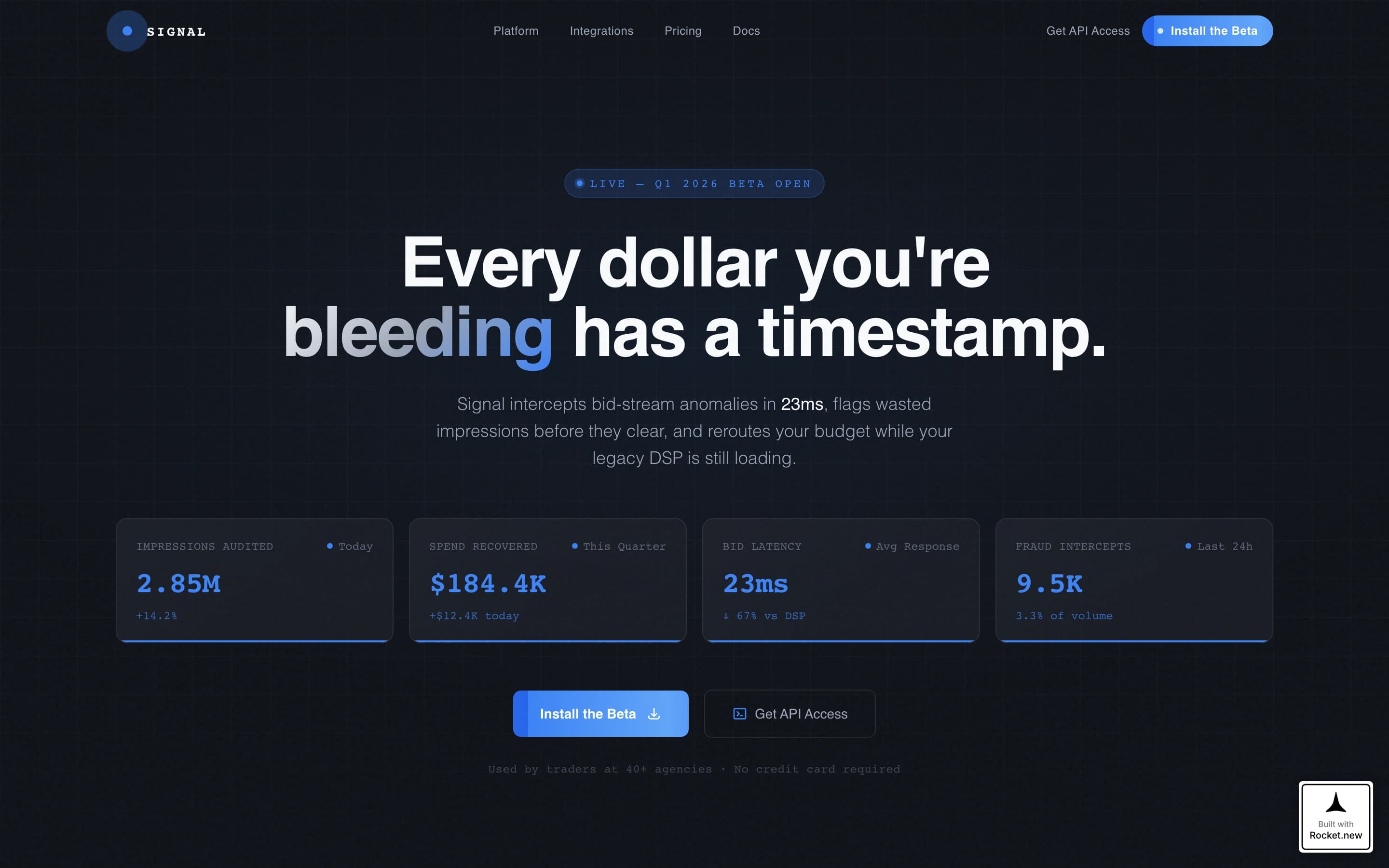 Signal - Precision Adtech Landing Page Template