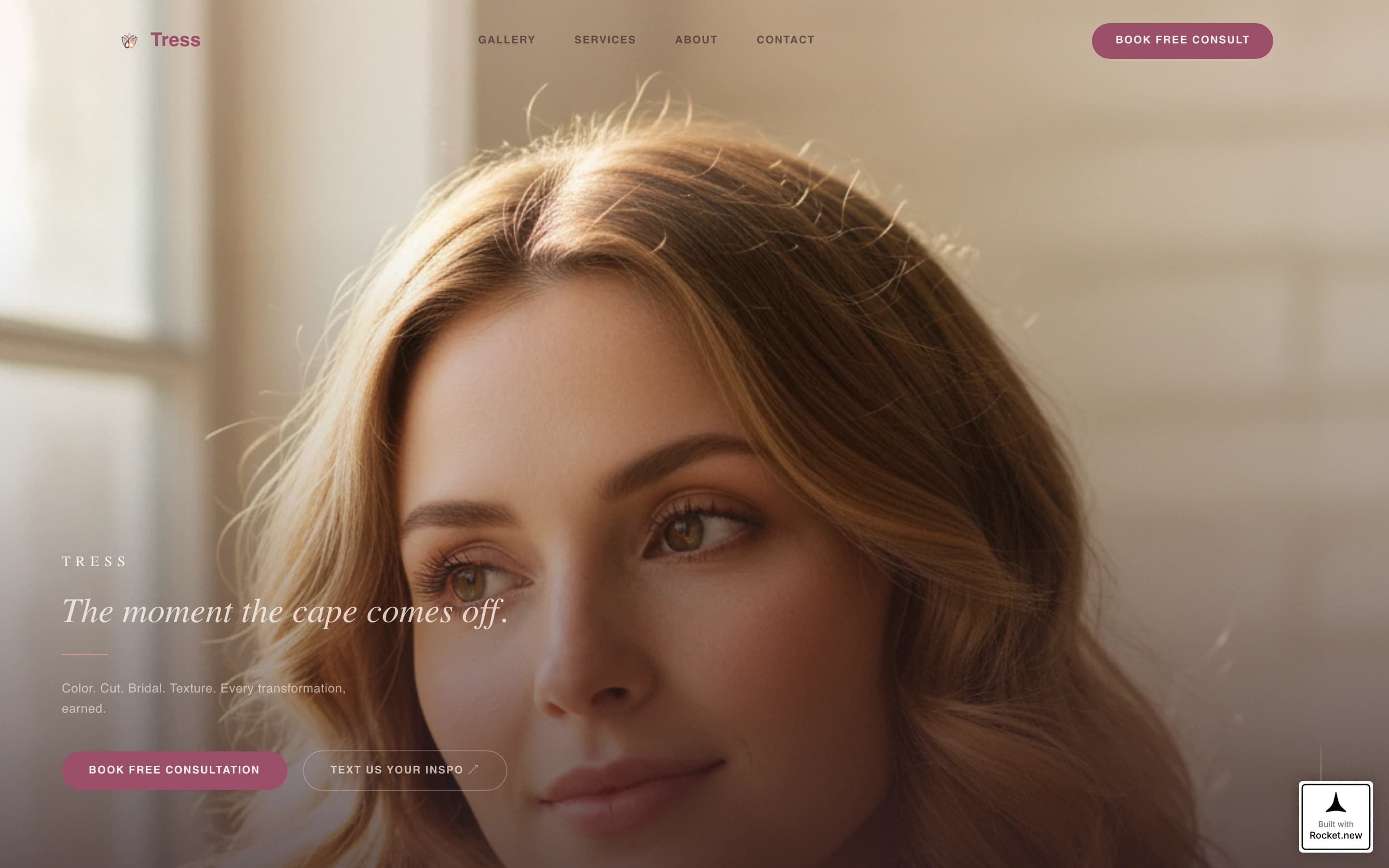Tress - Luminous Salon Landing Page Template