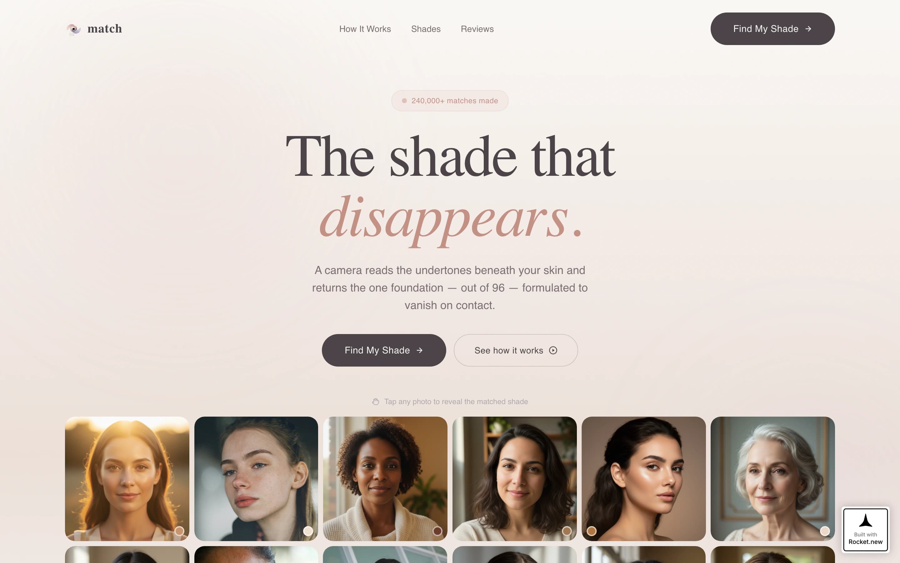Match - Precision Skincare Landing Page Template