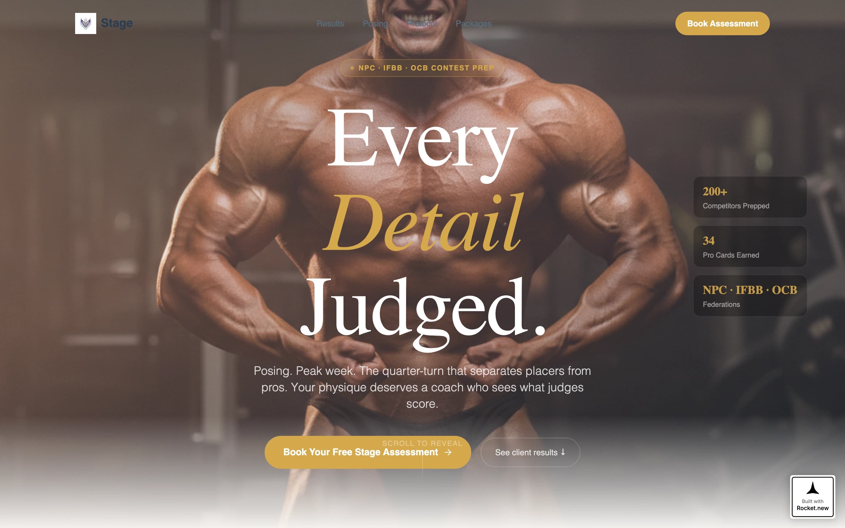Stageready - Elite Contest Prep Landing Page Template
