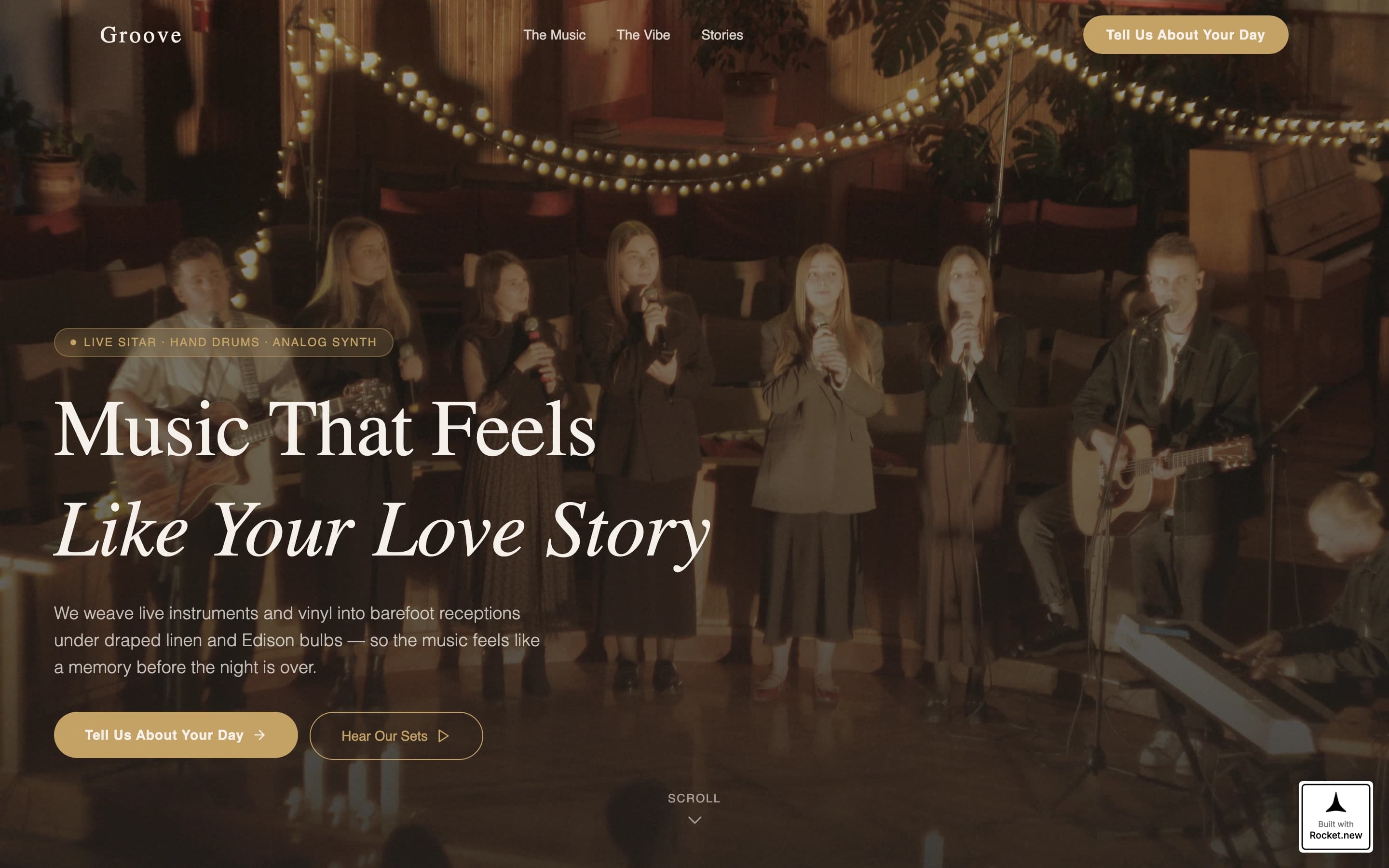 Groove - Enchanting Bohemian Landing Page Template