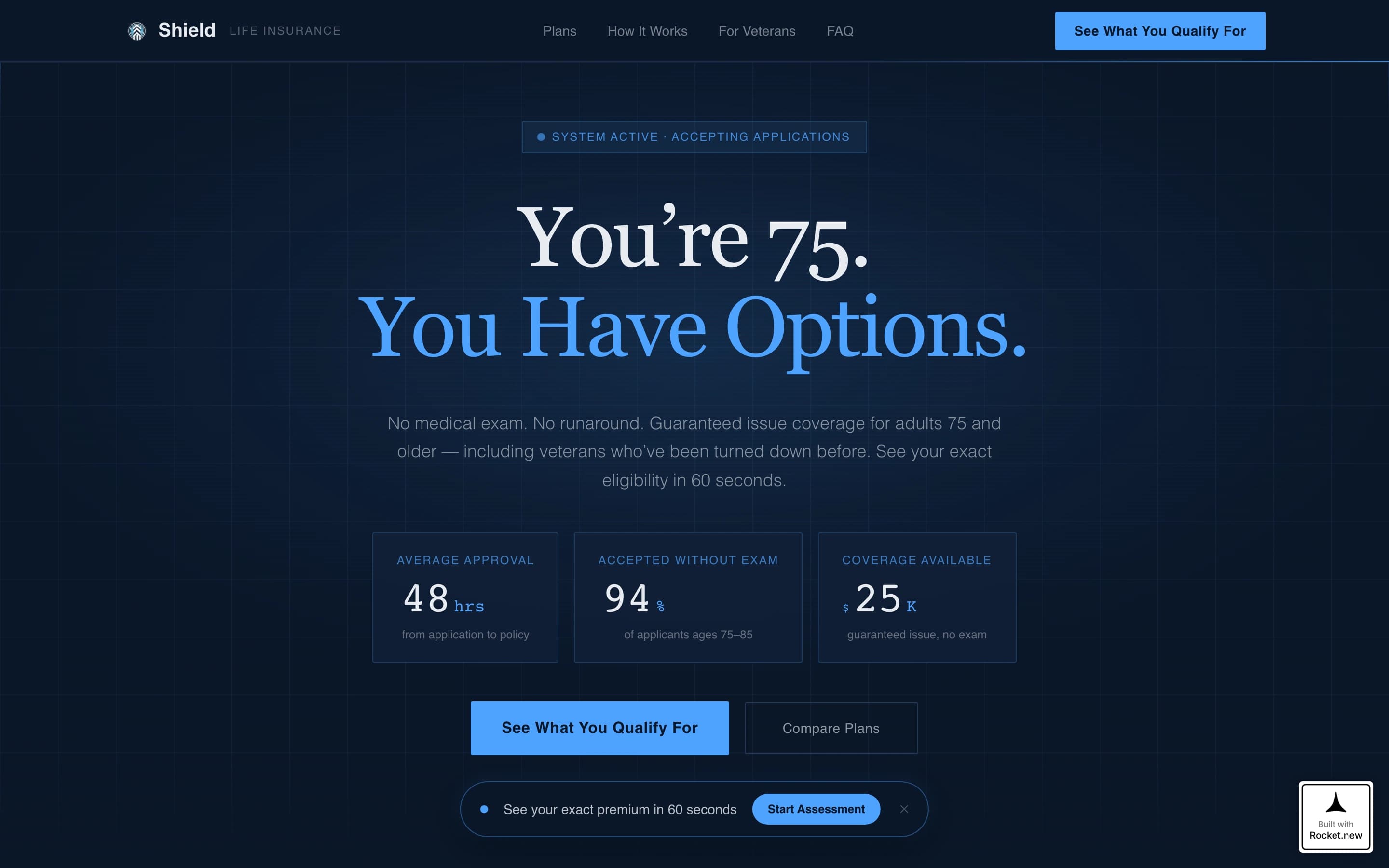 Shield - Authoritative Seniorinsurance Landing Page Template