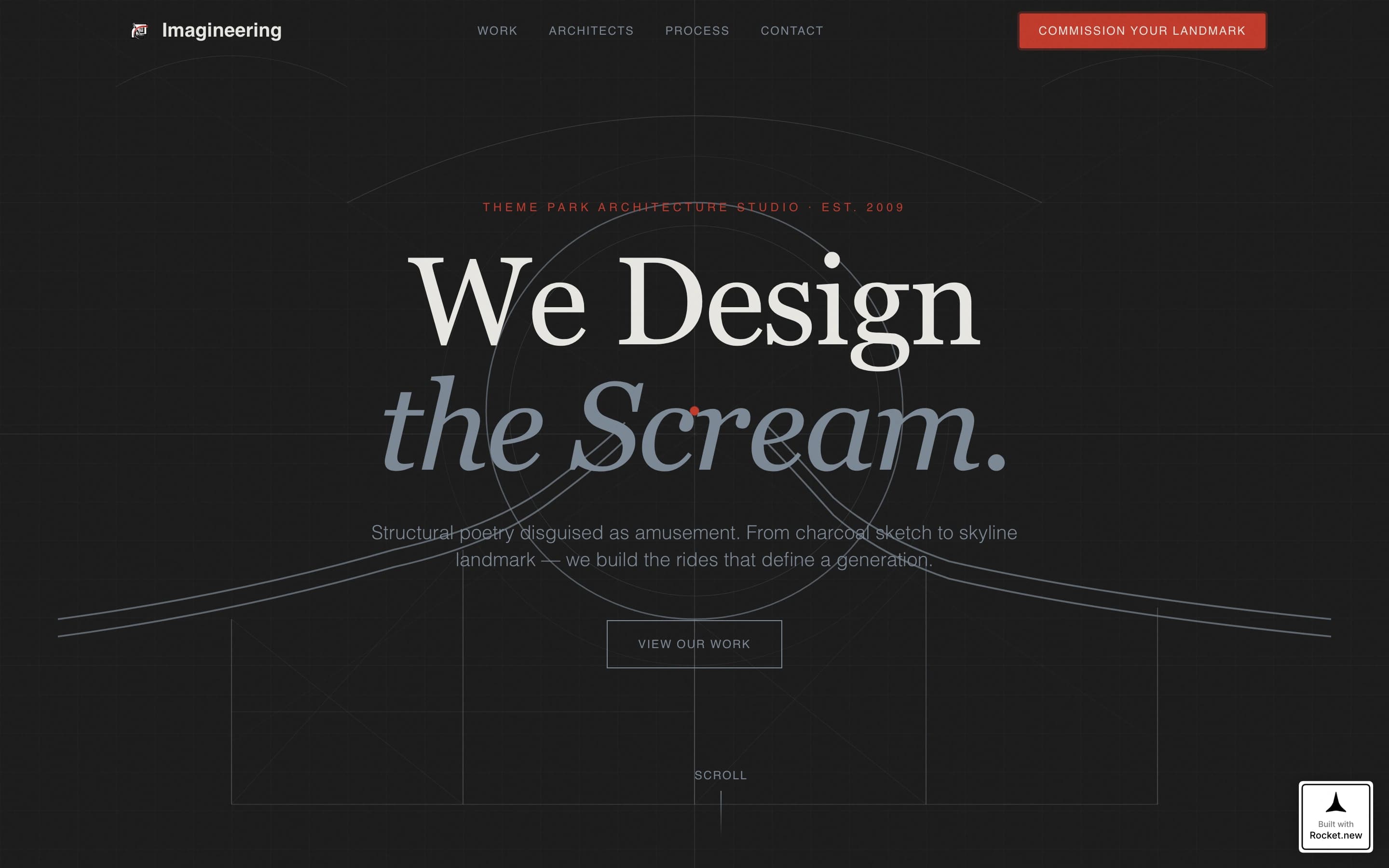 Imagineering - Bold Theme Park Landing Page Template