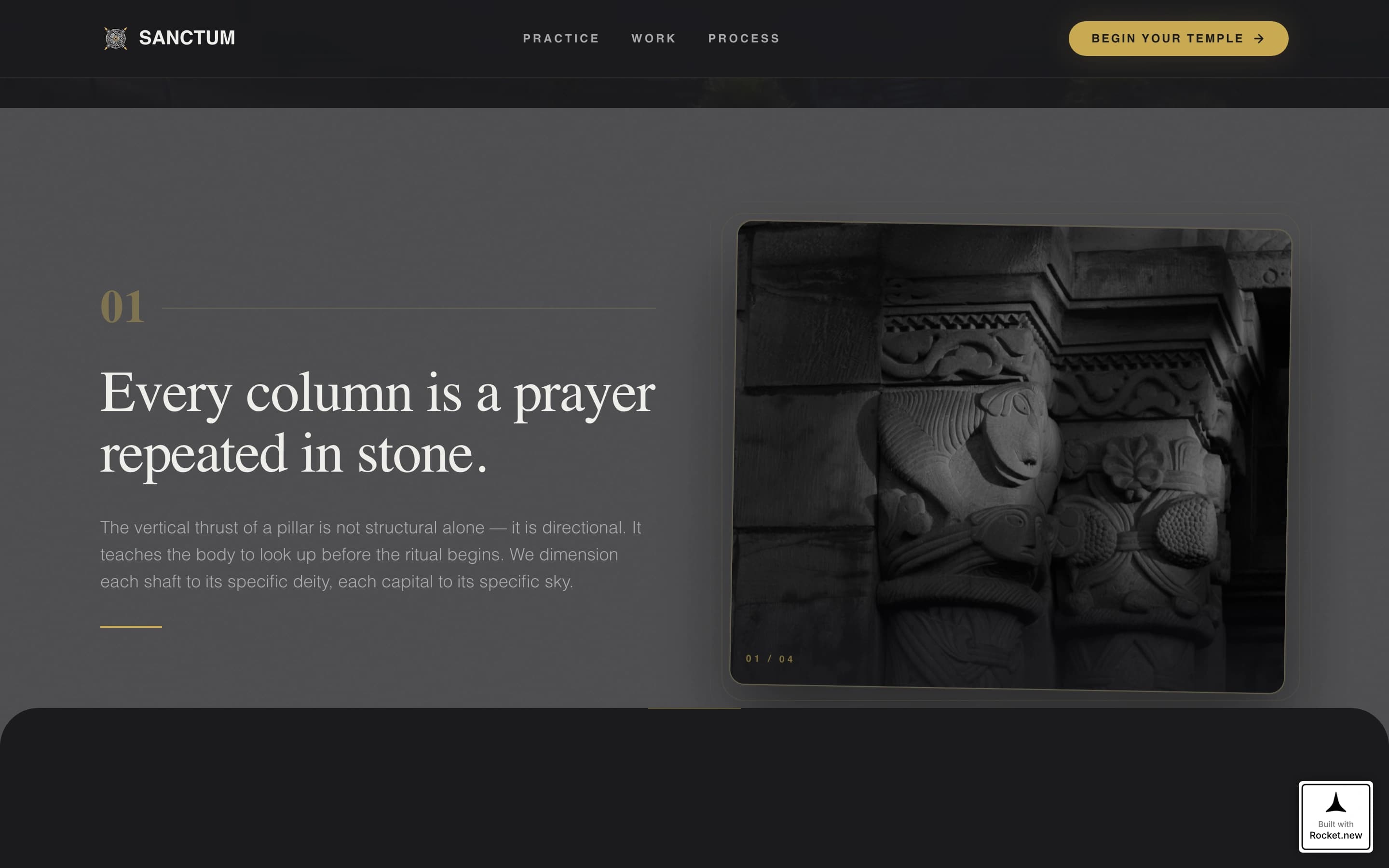 Sanctum - Sacred Temple Landing Page Template