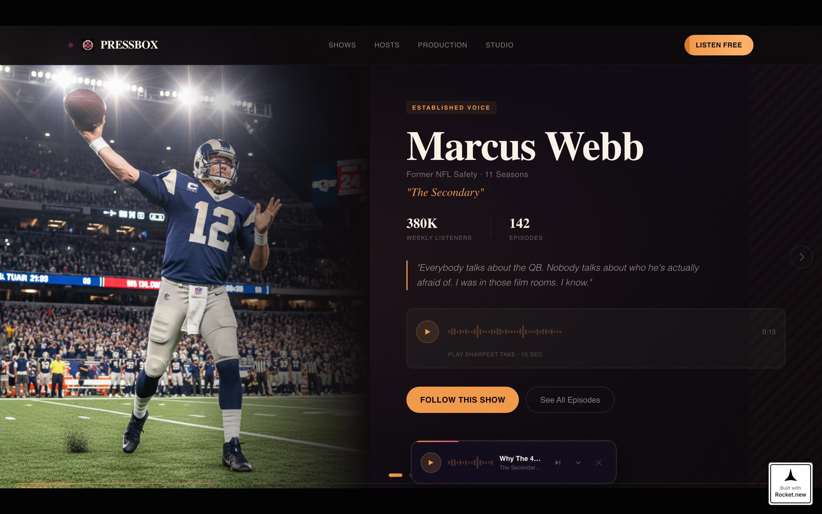 Broadcast — Dynamic Podcast Production Landing Page Template