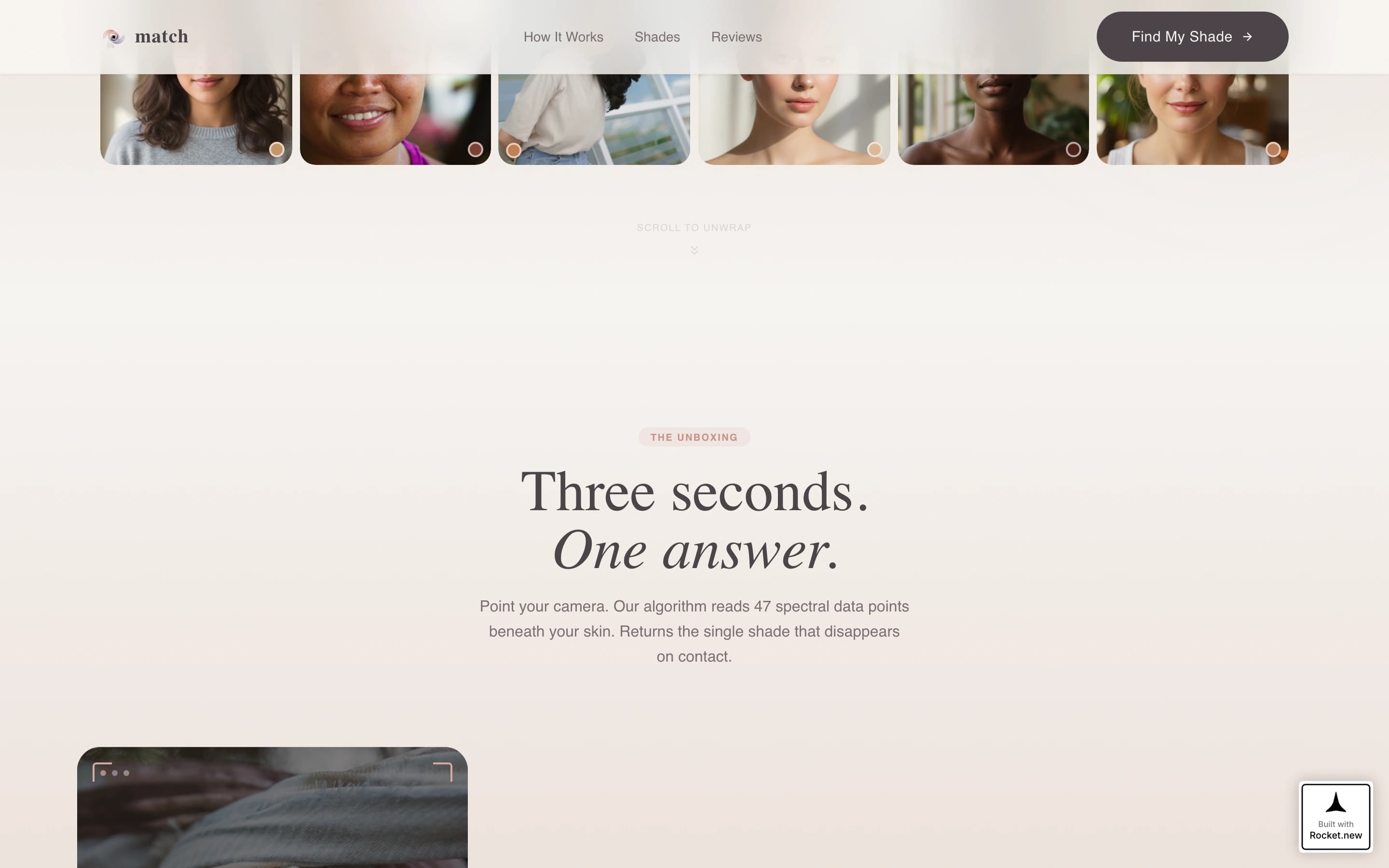 Match - Precision Skincare Landing Page Template