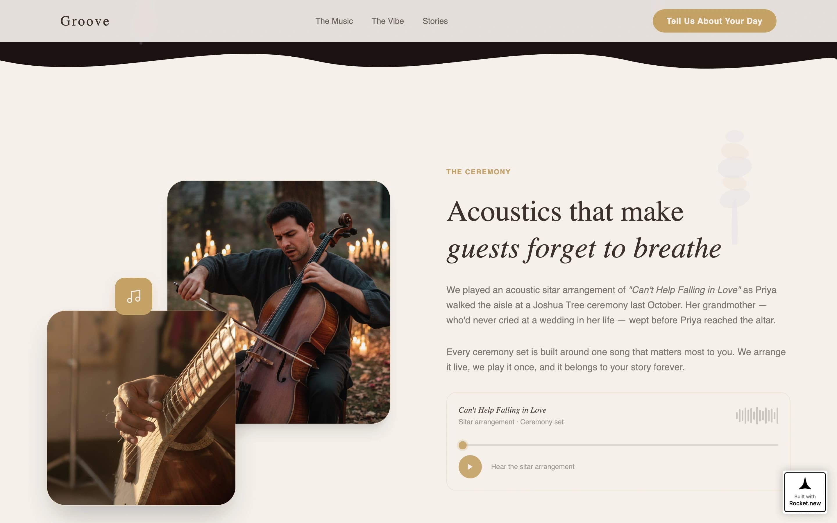 Groove - Enchanting Bohemian Landing Page Template