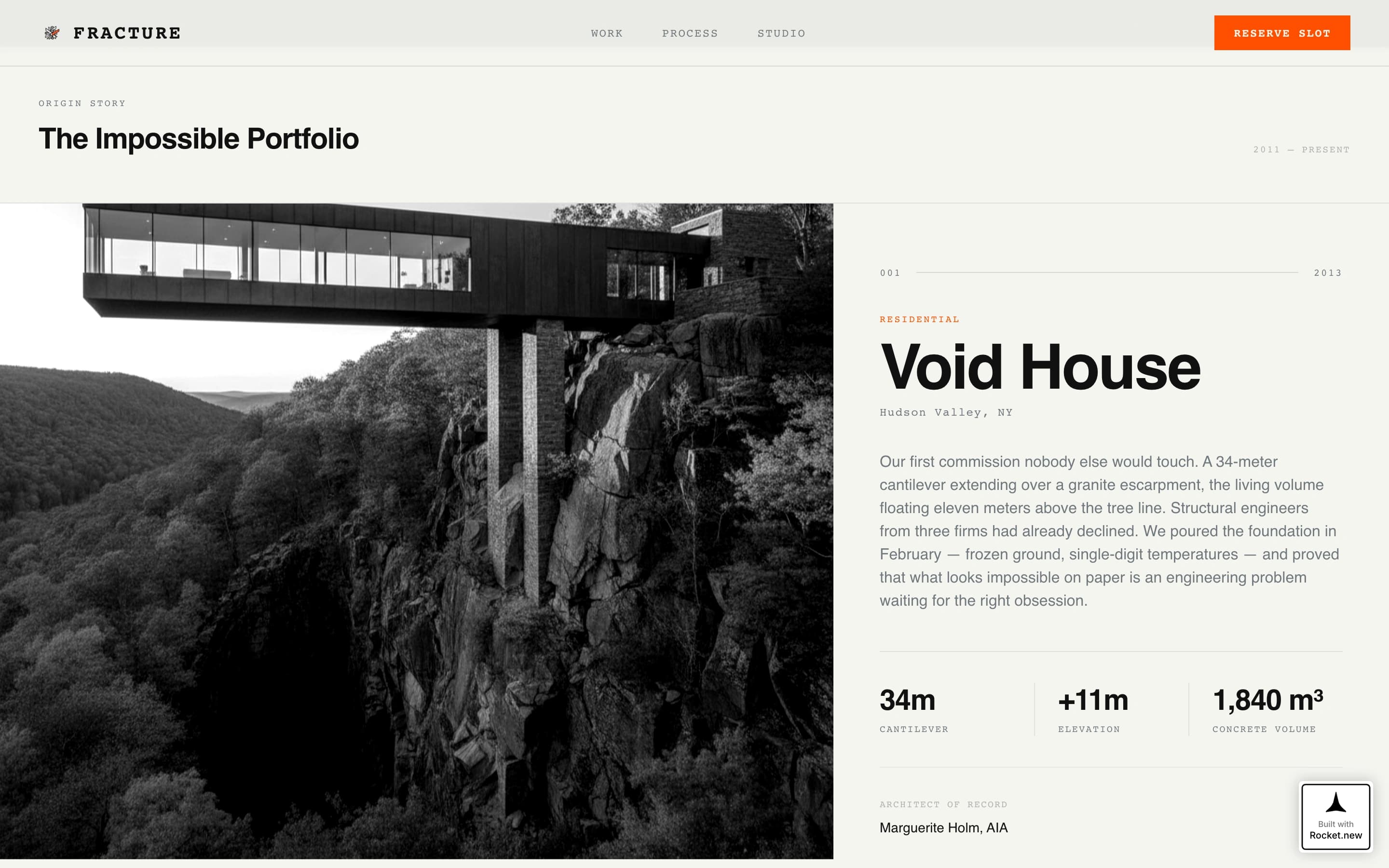 Fracture - Bold Deconstructivist Landing Page Template