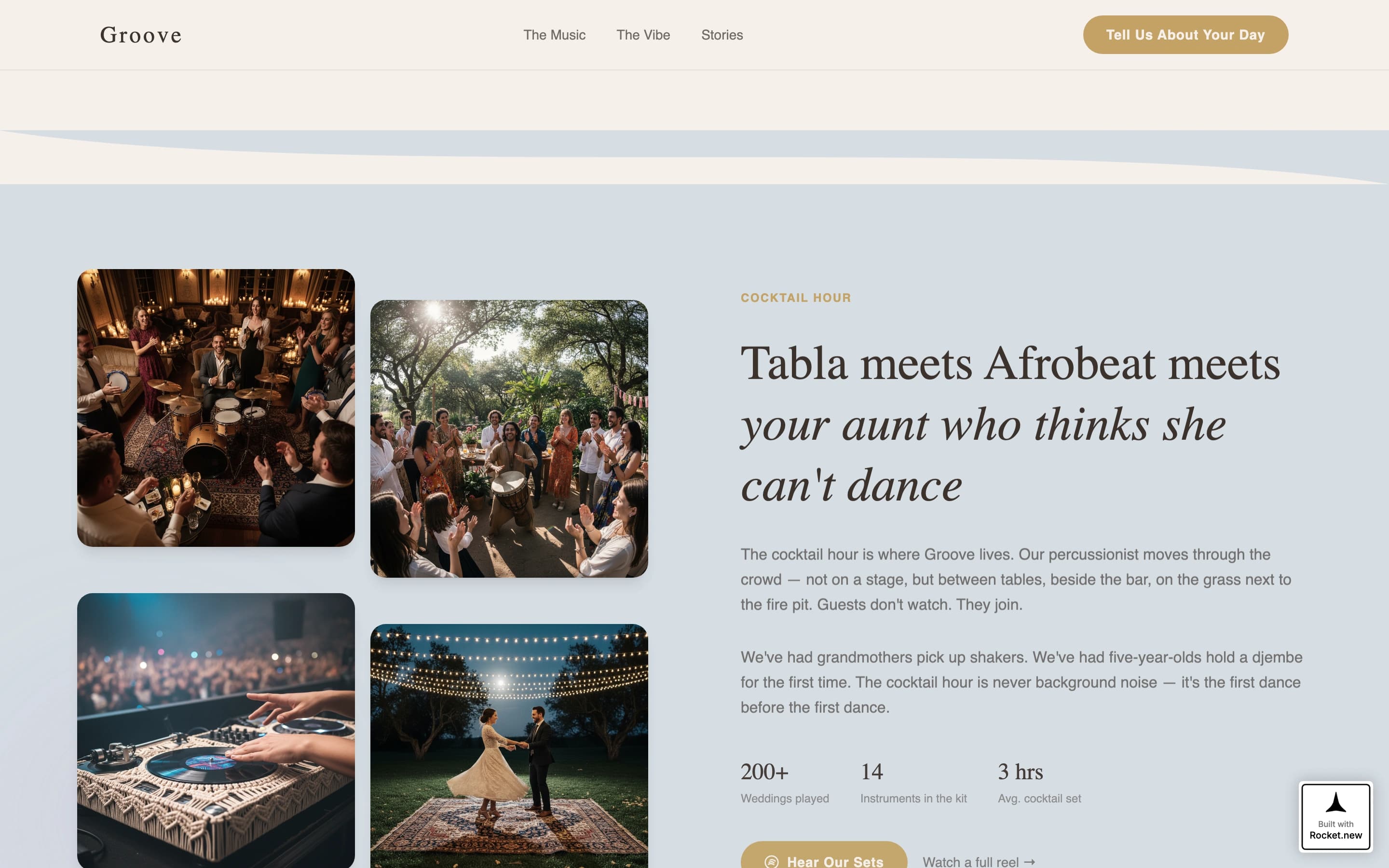Groove - Enchanting Bohemian Landing Page Template