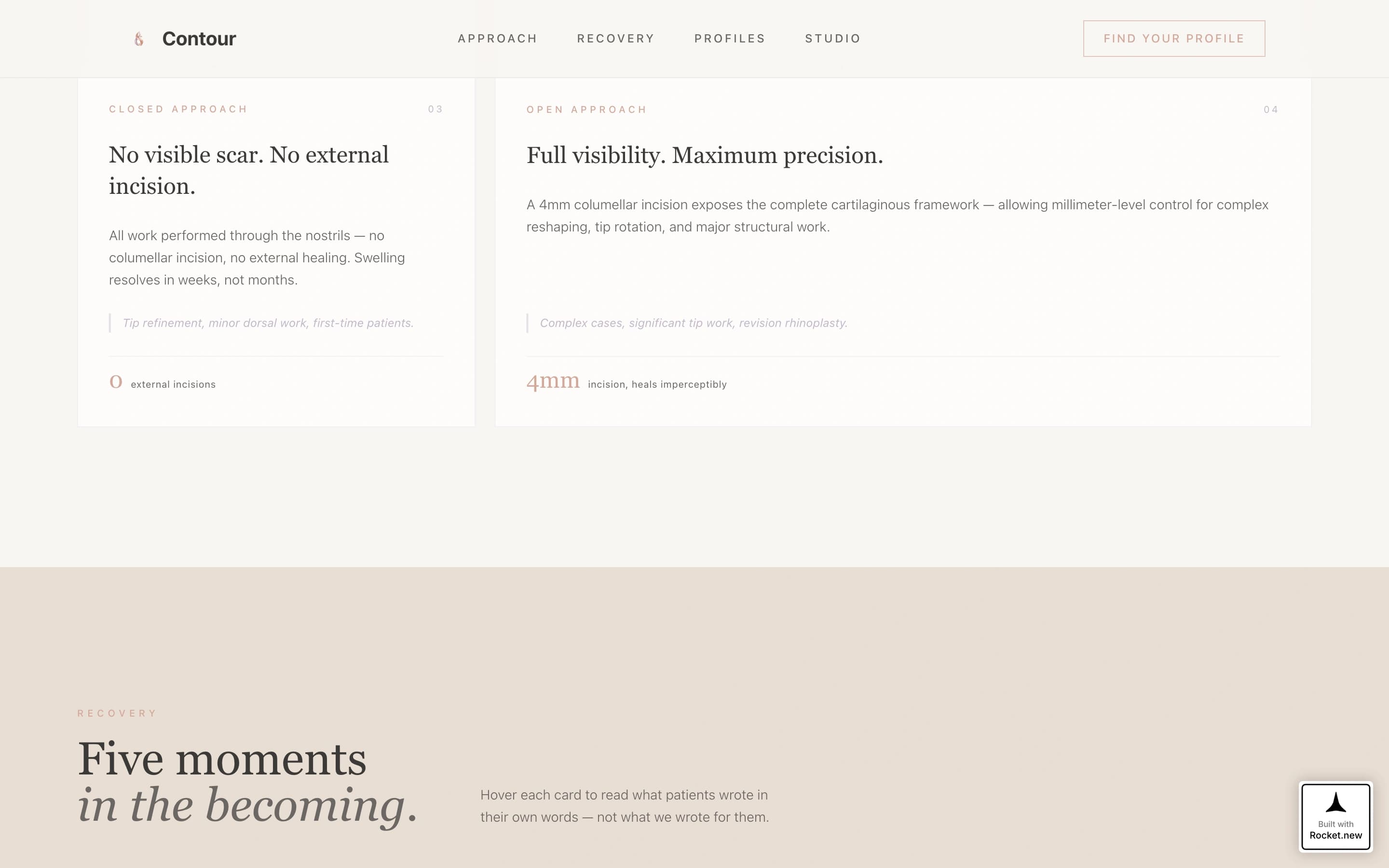 Contour - Elegant Rhinoplasty Landing Page Template
