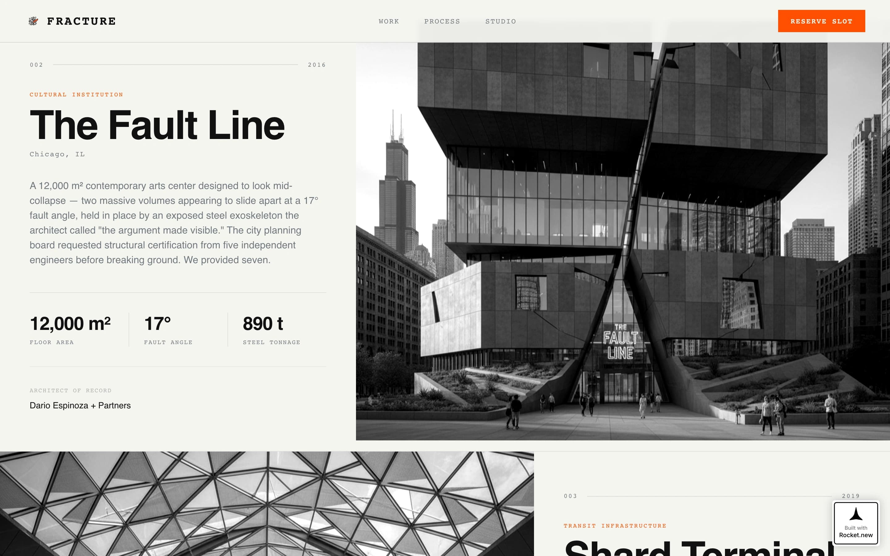 Fracture - Bold Deconstructivist Landing Page Template