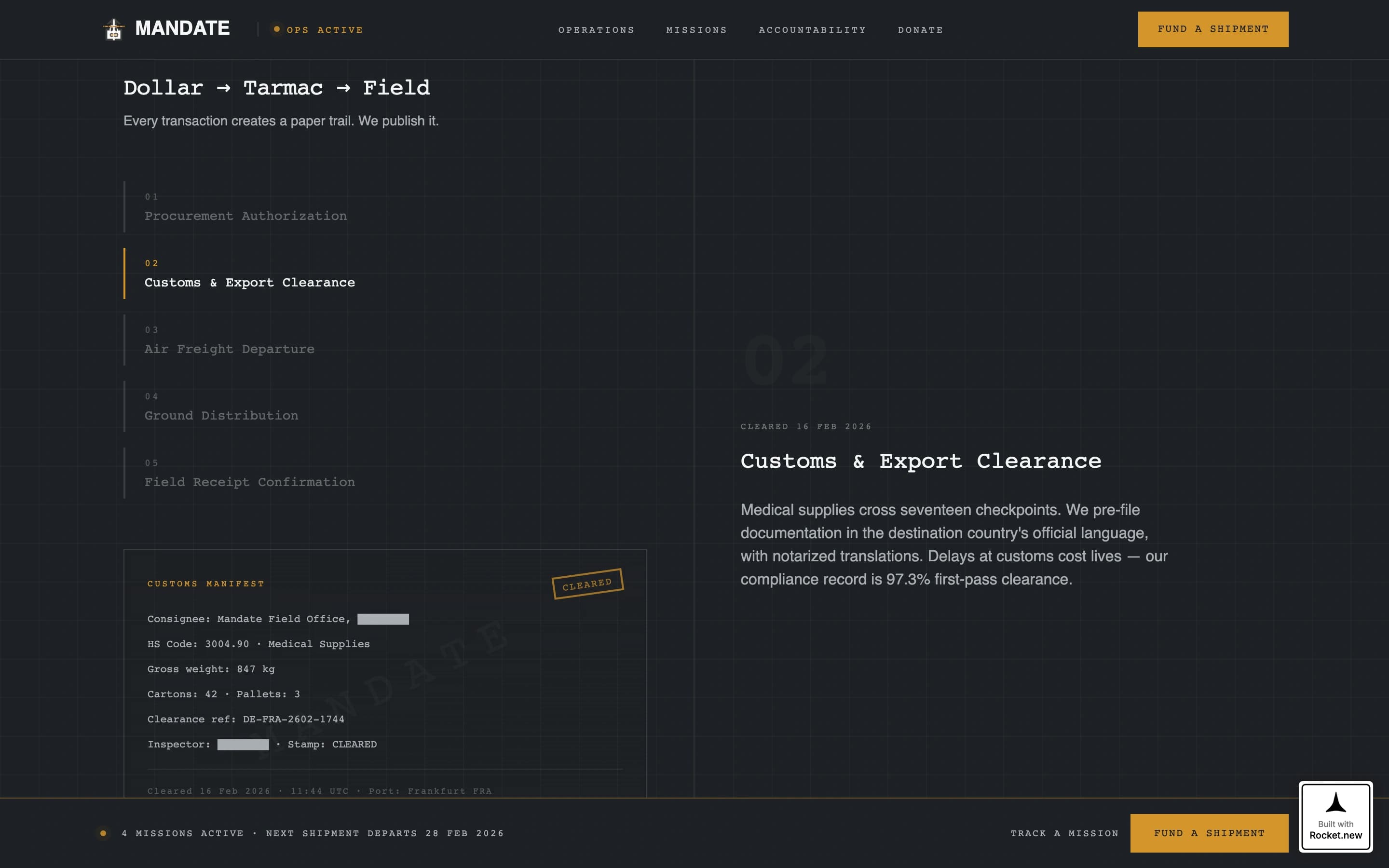 Mandate - Authoritative Aid Landing Page Template