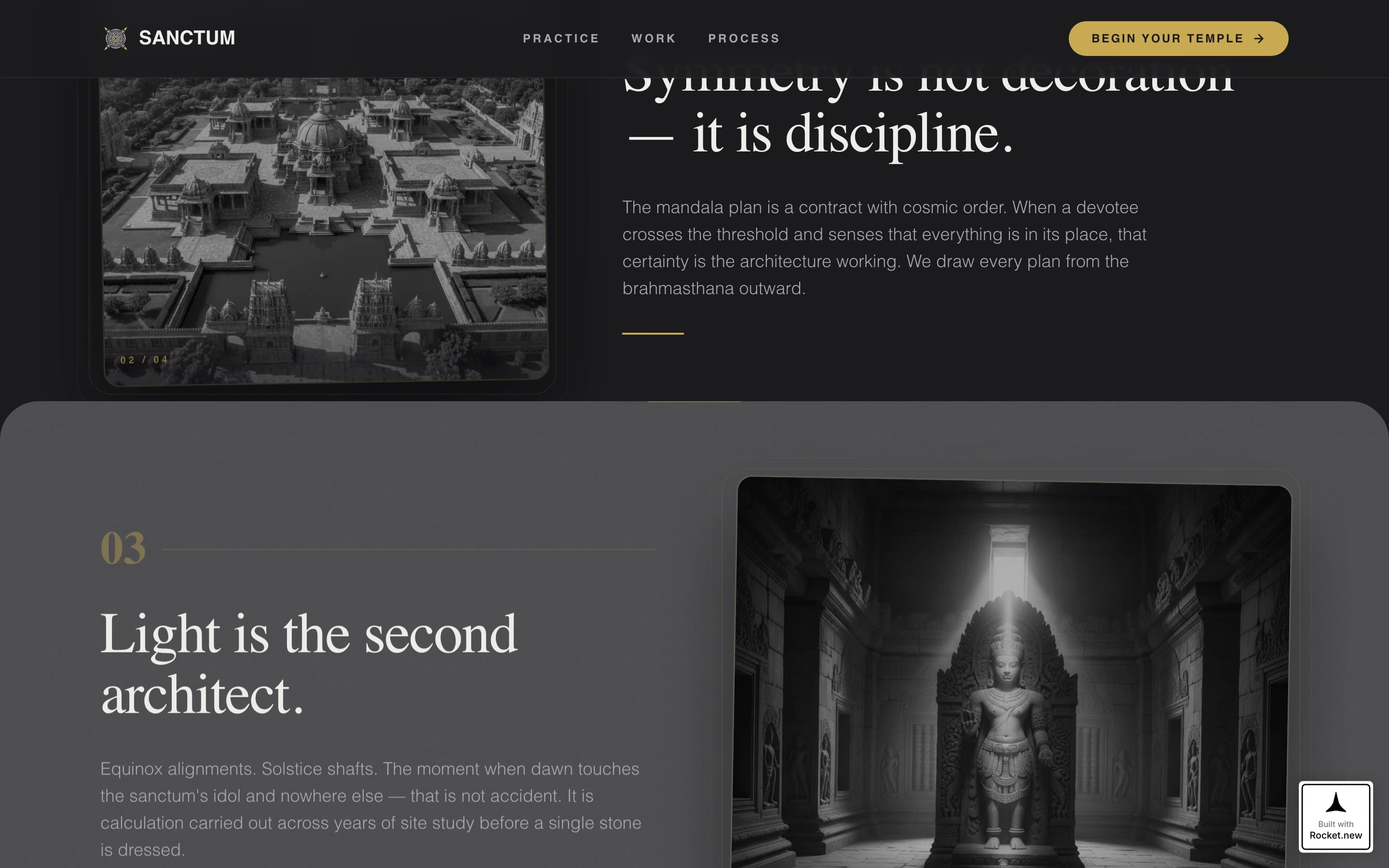 Sanctum - Sacred Temple Landing Page Template