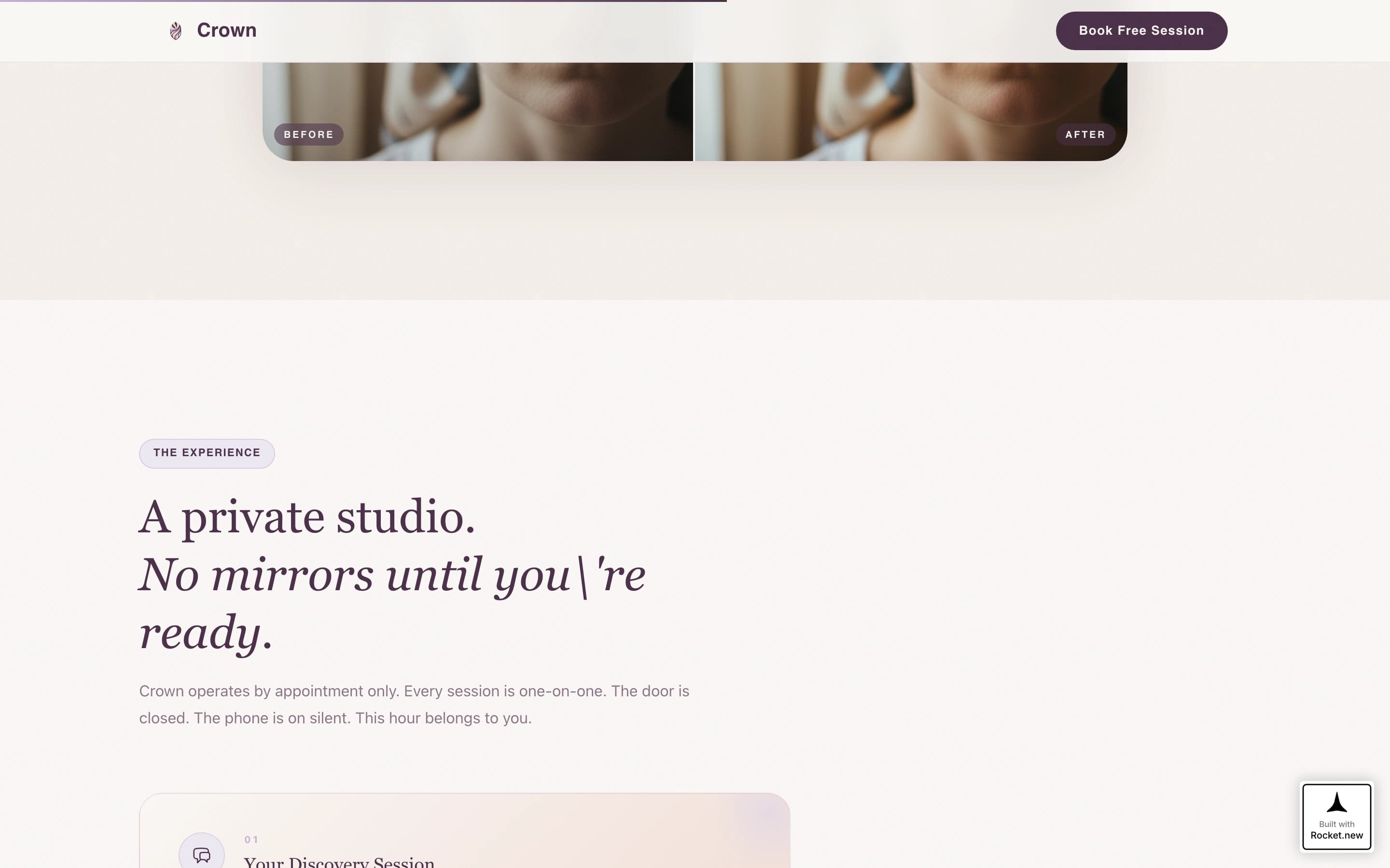 Crown - Transformative Wigspecialist Landing Page Template