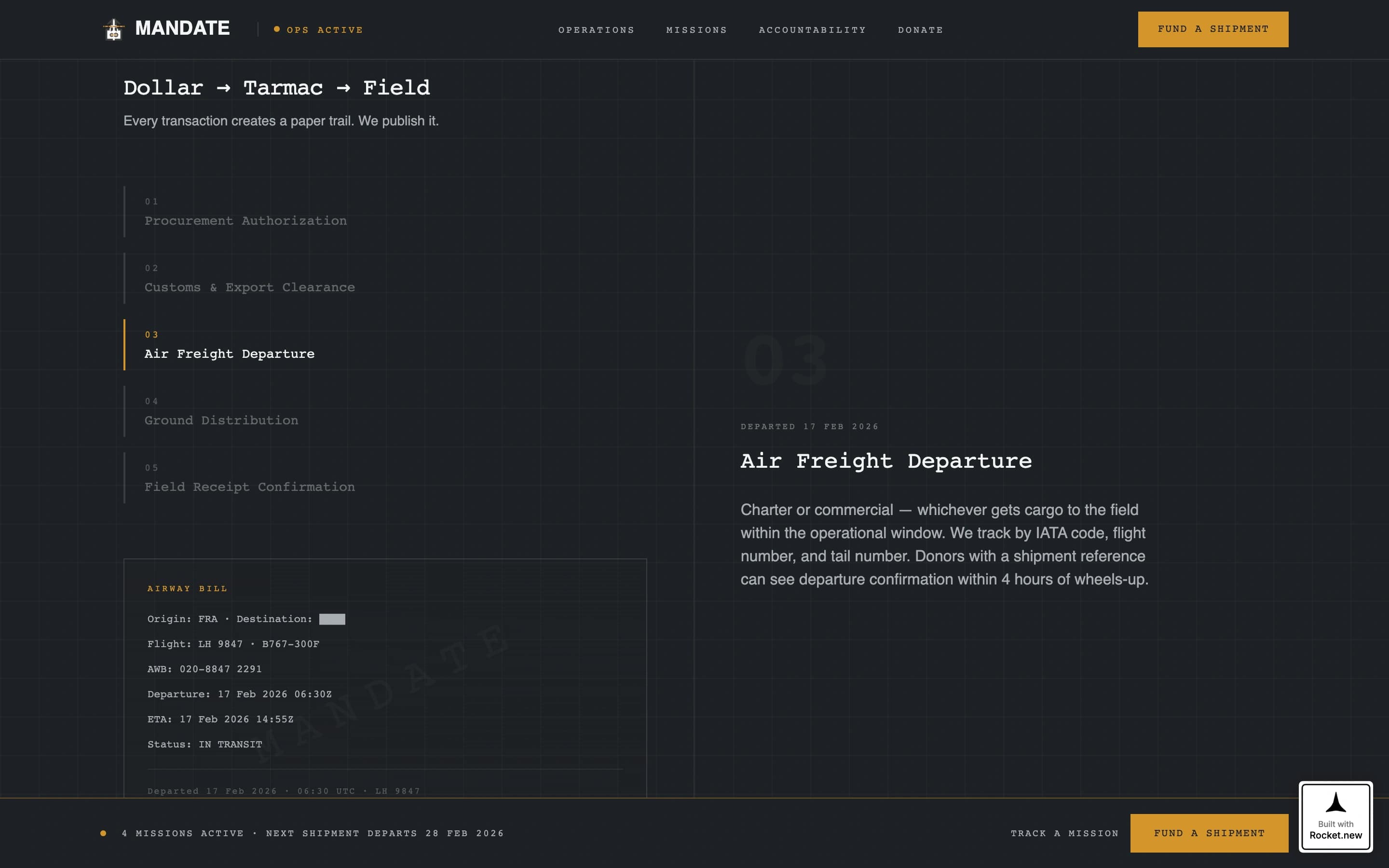 Mandate - Authoritative Aid Landing Page Template