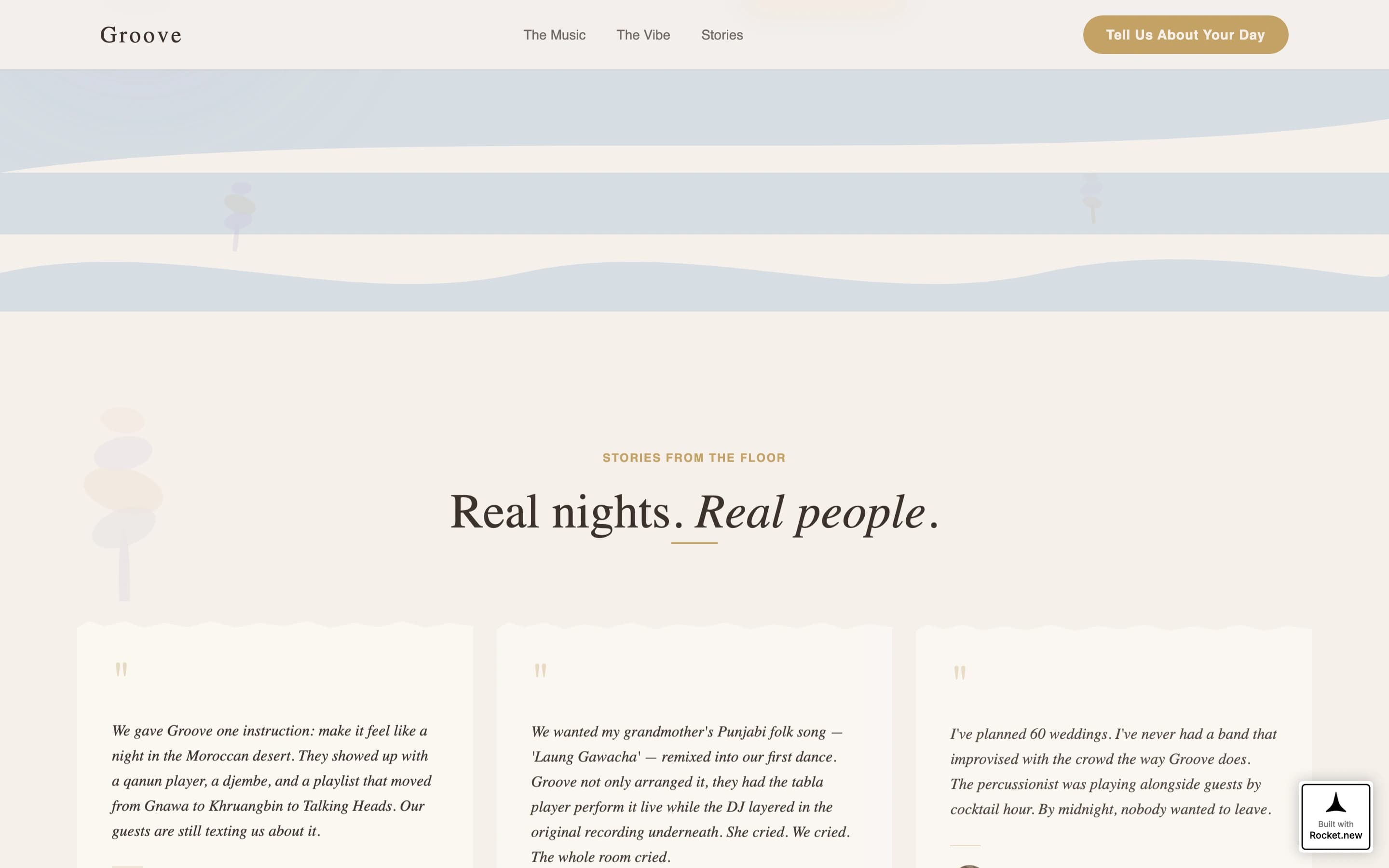 Groove - Enchanting Bohemian Landing Page Template