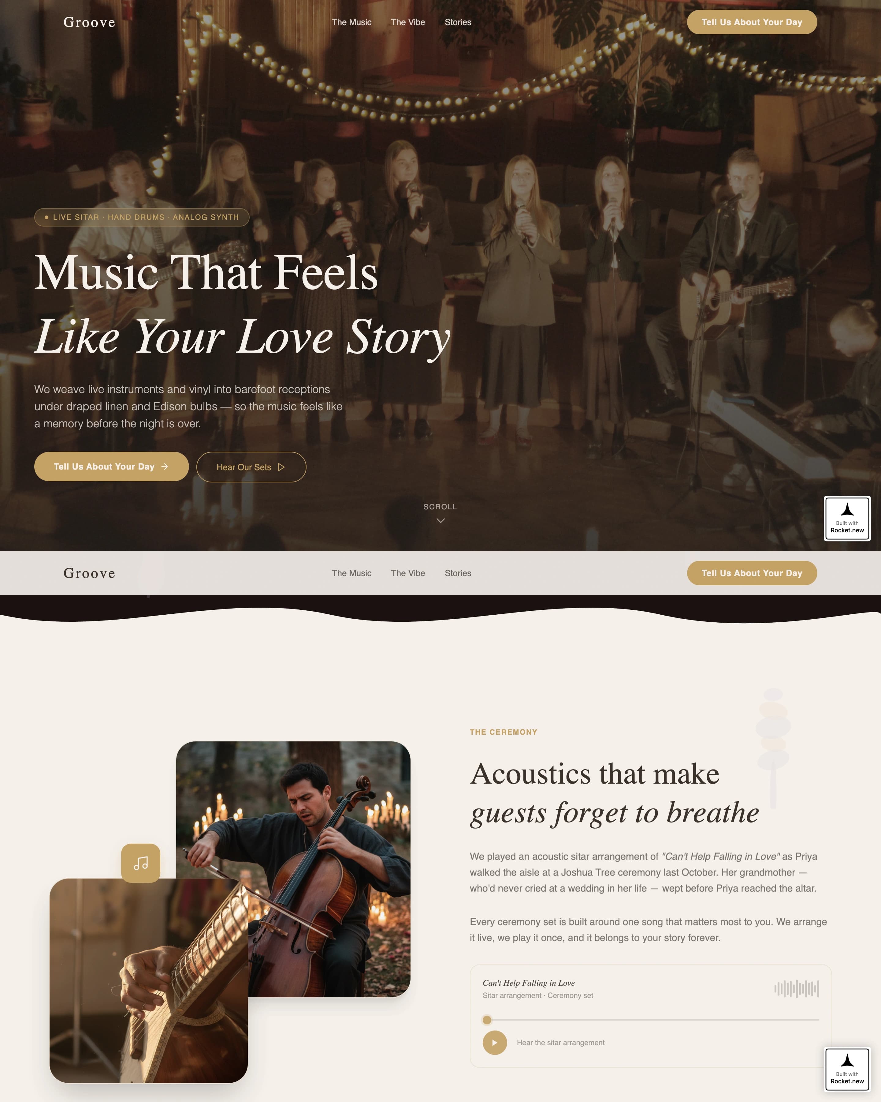 Groove - Enchanting Bohemian Landing Page Template
