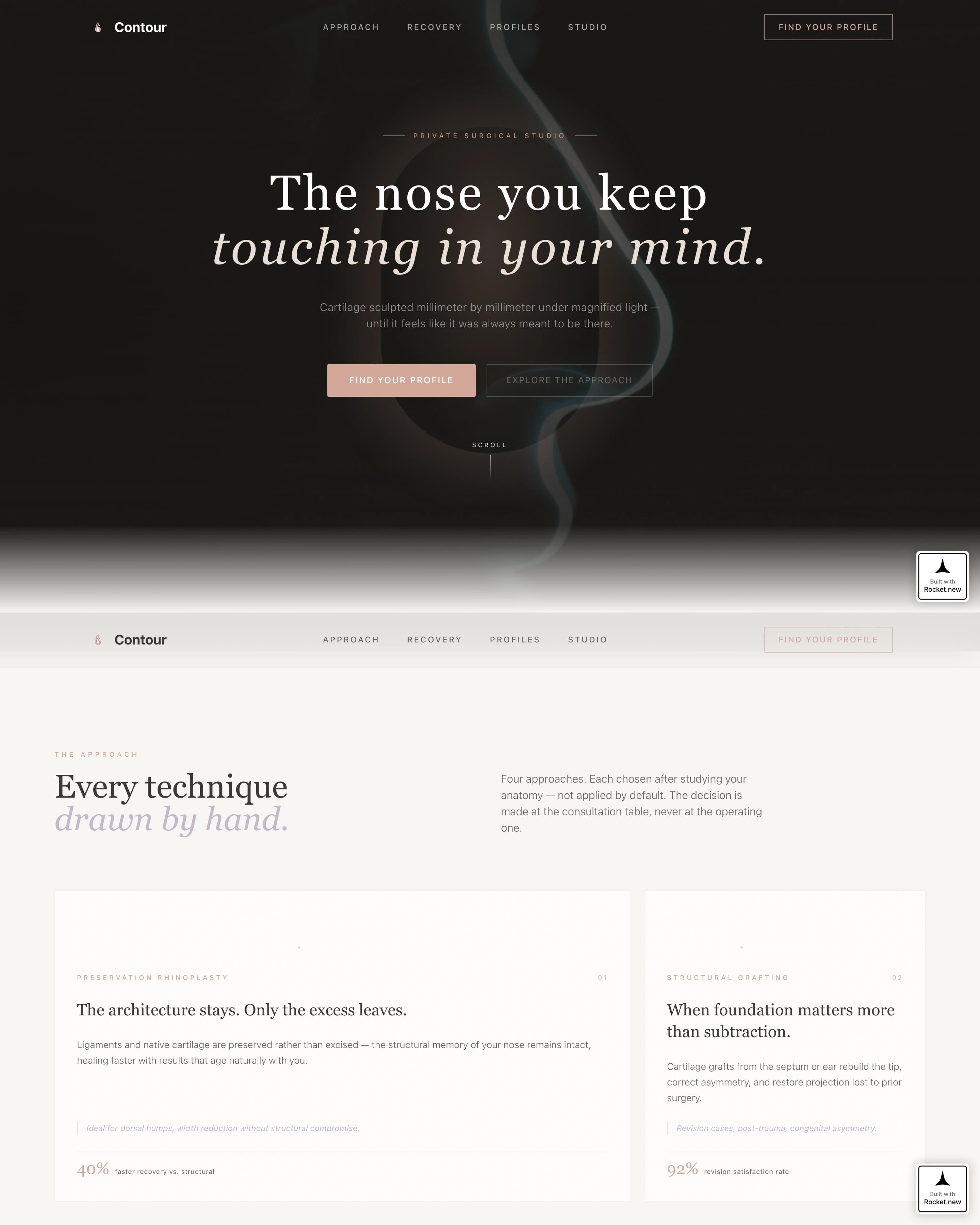 Contour - Elegant Rhinoplasty Landing Page Template