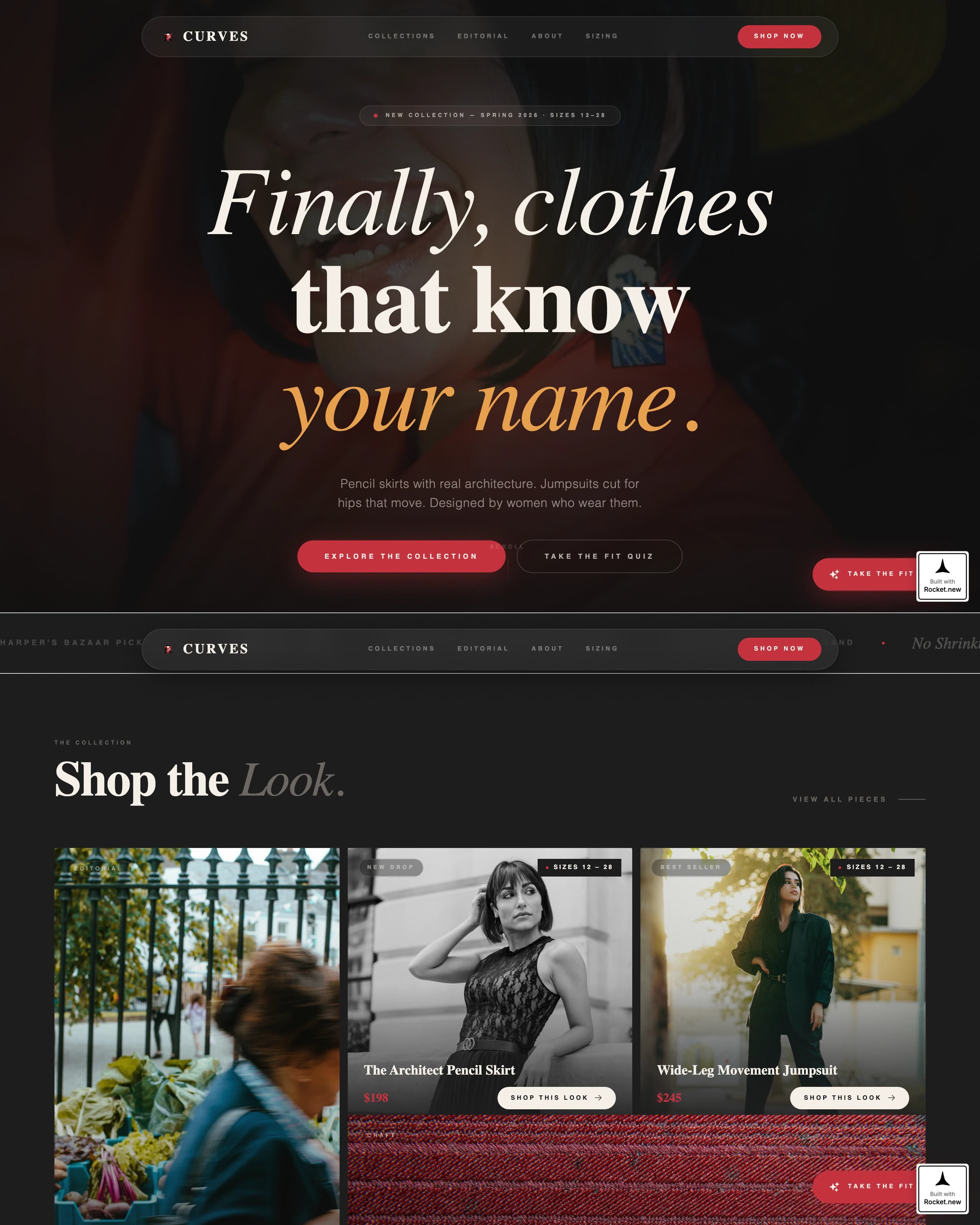Curves - Bold Plussize Landing Page Template