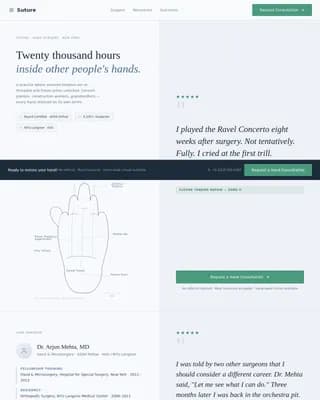 Hand Surgeon Booking Website Template
