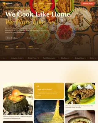 Pepperpot - Authentic Guyanese Catering Landing Page Template