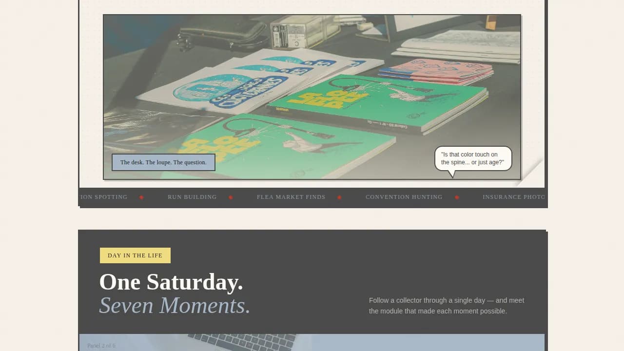 Archive — Curated Comic Book Collection Landing Page Template