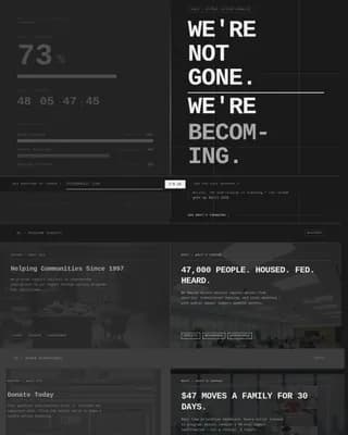 Rebuild - Brutalist Split Screen Nonprofit Maintenance Landing Page Template
