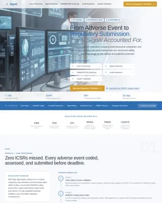 Signal - Precision Pharmacovigilance Regulatory Submission Landing Page Template