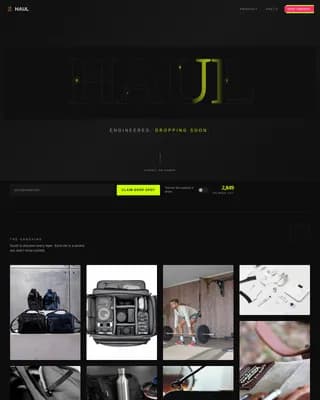 Haul - Bold Brutalist Athleisure Bag Brand Landing Page Template