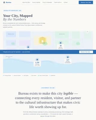 Bureau - Official Municipal Tourism Event Registration Landing Page Template