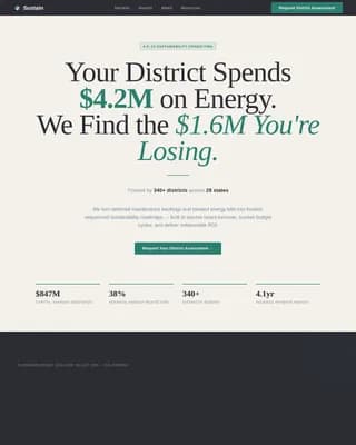Sustain — Smart Sustainability Roadmap Landing Page Template