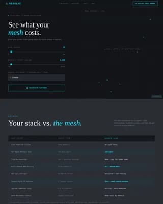 Resolve - Decentralized Itsm Mesh Node Calculator Landing Page Template