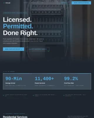 Licensed Electrician Lead Qualification Website Template