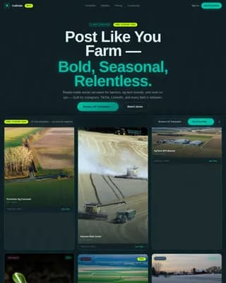 Cultivate — Bold Agriculture Marketing Landing Page Template