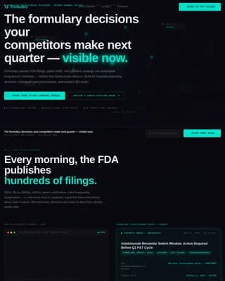 Formulary — Pharmaceutical Comparison Landing Page Template
