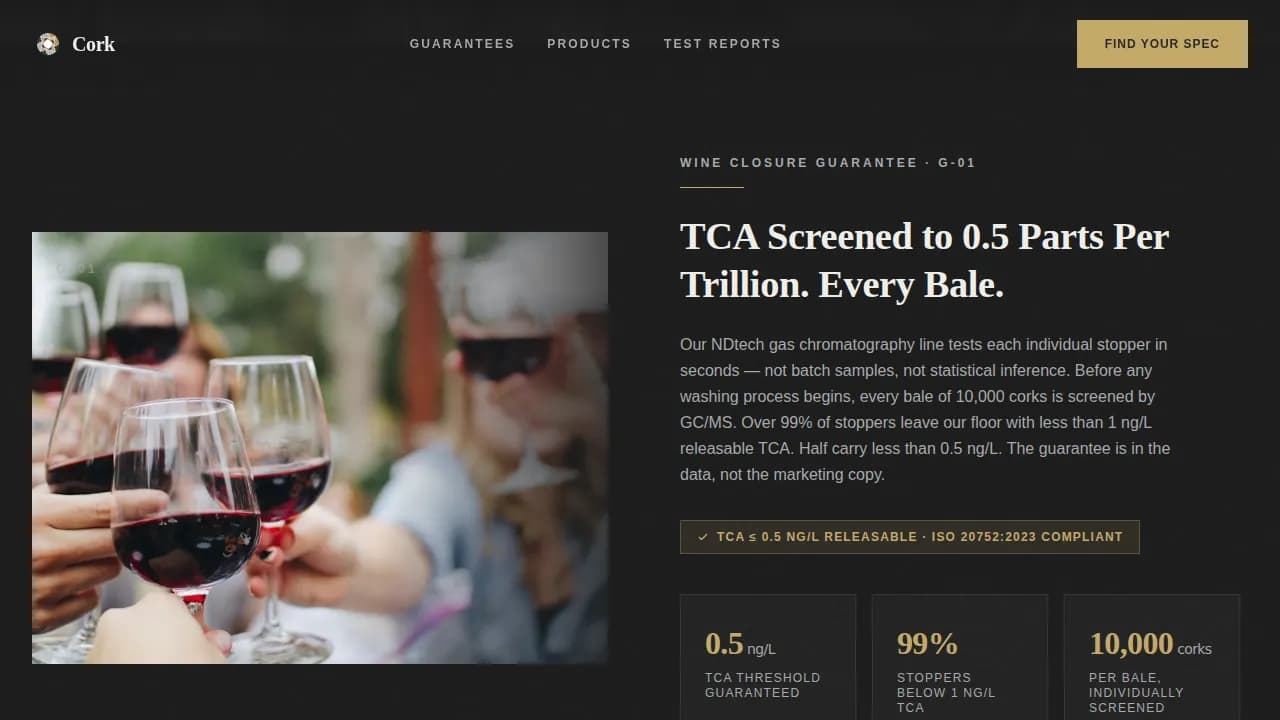 Cork - Precision-Engineered Industrial Manufacturer Landing Page Template