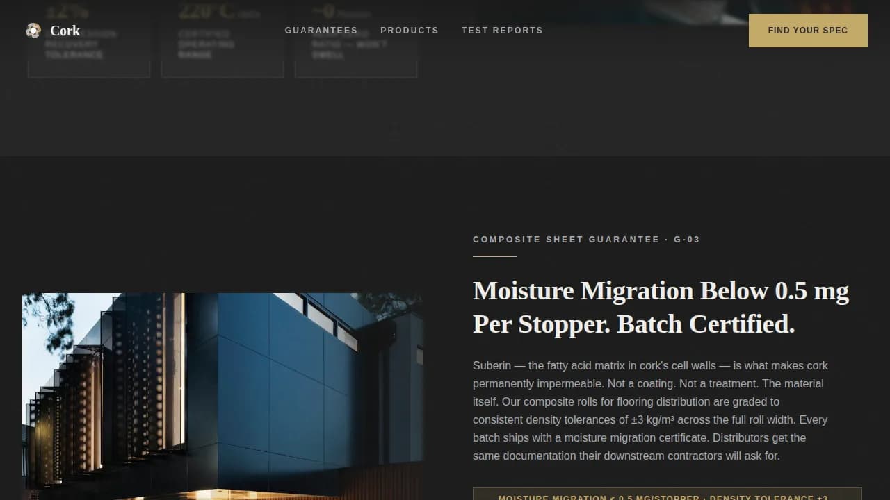 Cork - Precision-Engineered Industrial Manufacturer Landing Page Template