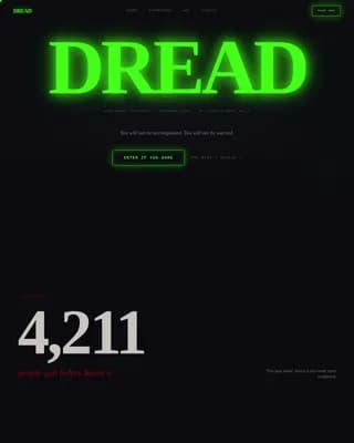 Dread - Immersive Haunted House Attraction Landing Page Template