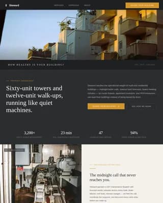 Steward - Precision Property Management Landing Page Template