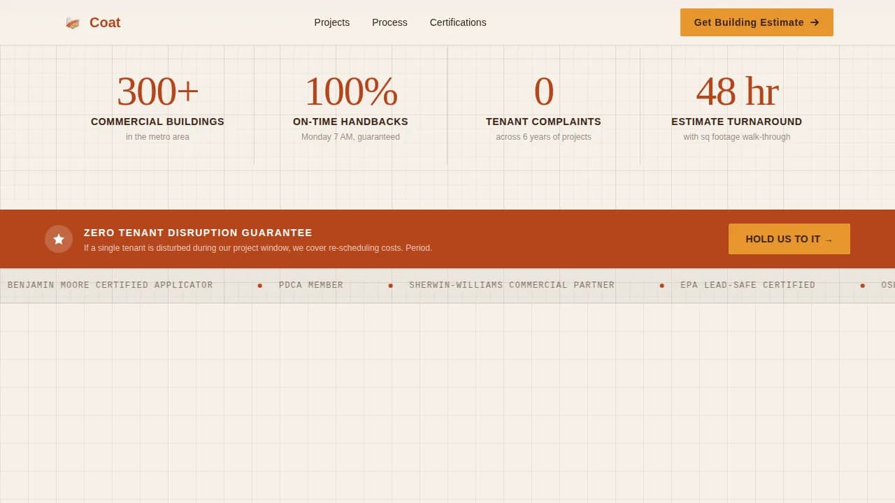 Coat - Weekend Crew Commercial Painting Landing Page Template