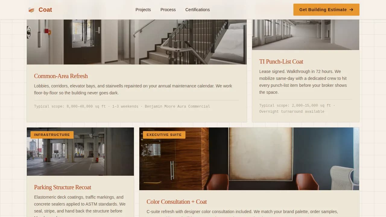 Coat - Weekend Crew Commercial Painting Landing Page Template