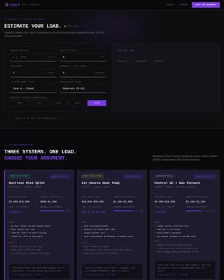 Duct - Bold Brutalist HVAC Community Forum Landing Page Template