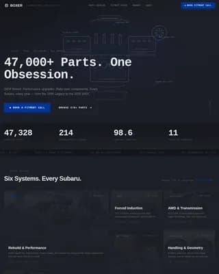 Boxer - Precision Subaru Parts & Accessories Landing Page Template
