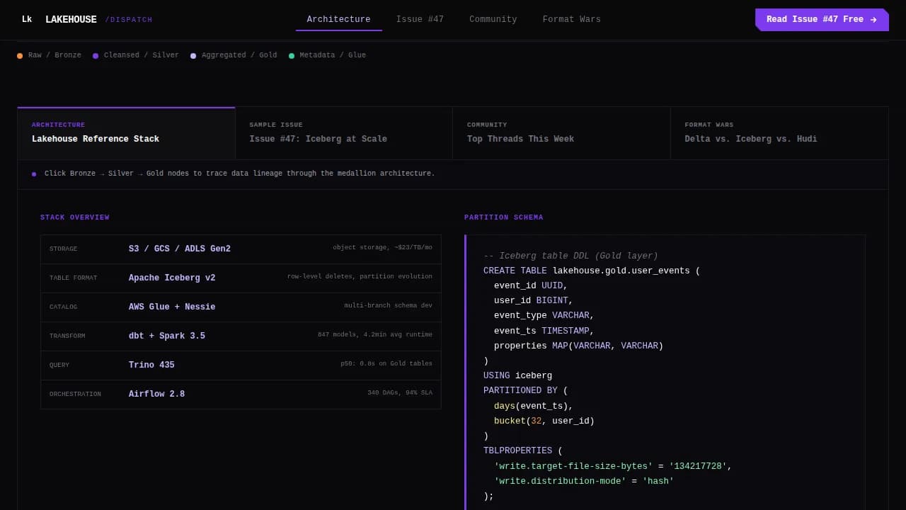 Data Lakehouse Technology Reviews Website Template