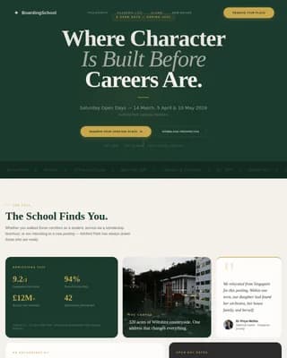 Boarding - Reserve Your Open Day Prestigious School Landing Page Template